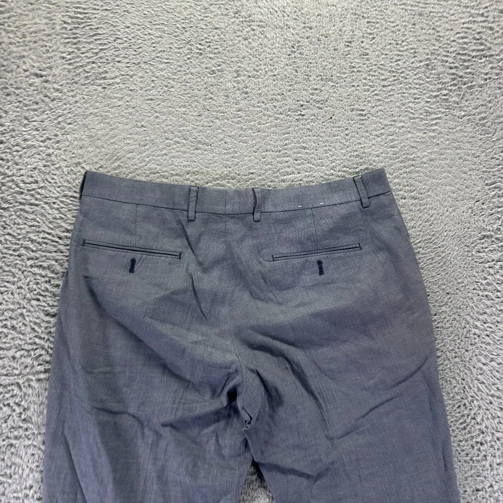 Express Pant Men 34x28 Gray Cotton Dress Straight Business Career Preppy Stretch